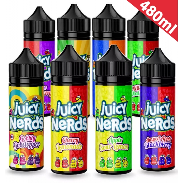 480ml Juicy Nerds - Shortfill Sample Pack 480ml Juicy Nerds - Shortfill Sample Pack